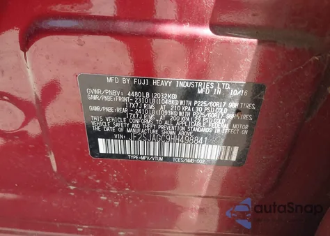 2017 Subaru Forester 2.5I Premium from USA, damaged, VIN JF2SJAGC9HH498841